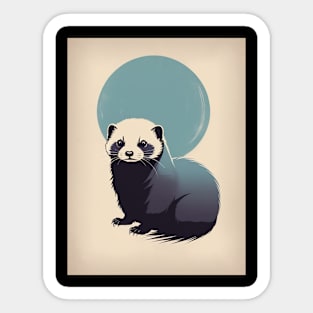 Ferret 1 - Japanese Old Vintage Sticker